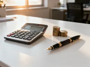 Profesjonalistka analizująca wykresy finansowe na tablecie w nowoczesnym biurze.